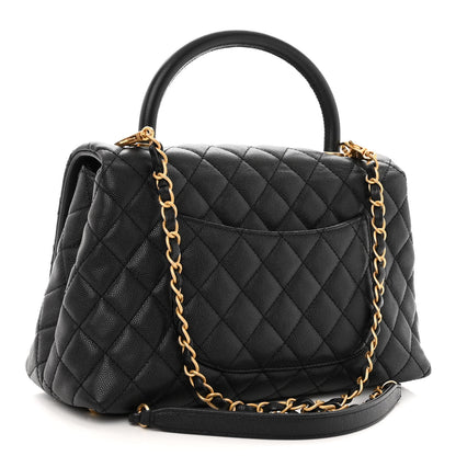 Chanel Caviar Quilted Small Coco Handle Flap Black 3 of 11