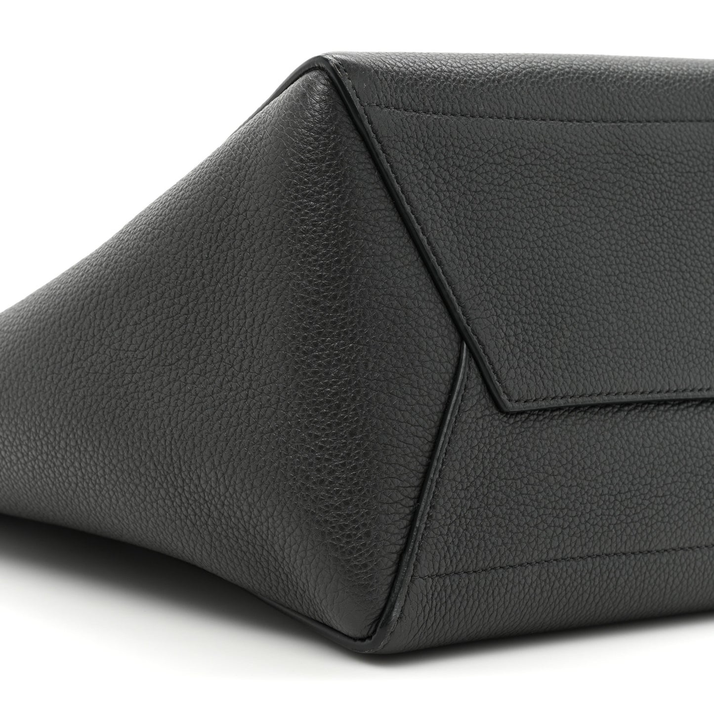 Soft Grained Calfskin Sangle Bucket Bag Anthracite