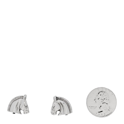 Hermes Palladium Horse Clip On Earrings 2 of 4