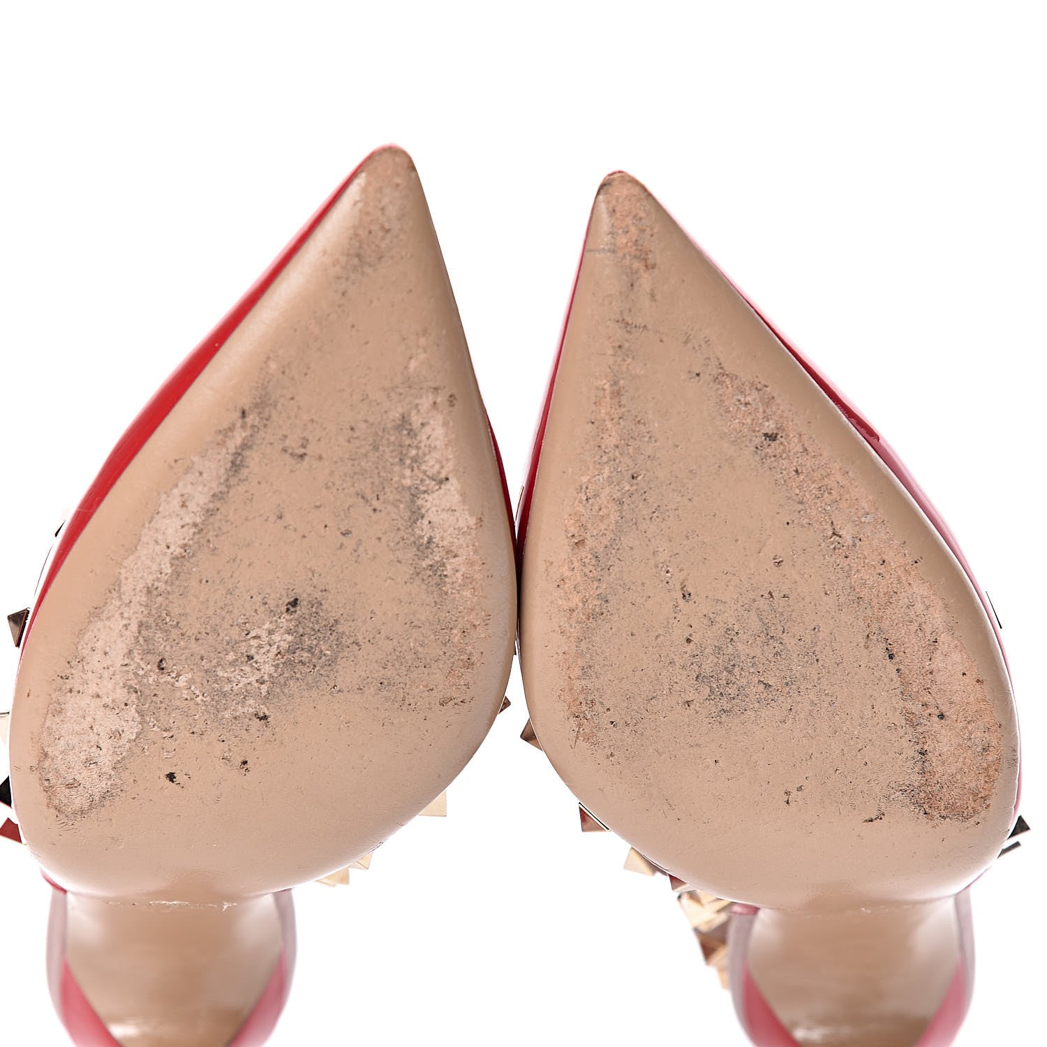 Valentino Garavani Patent Rockstud Ankle Strap 100mm Pumps 37.5 Rosso Valentino Poudre 9 of 11