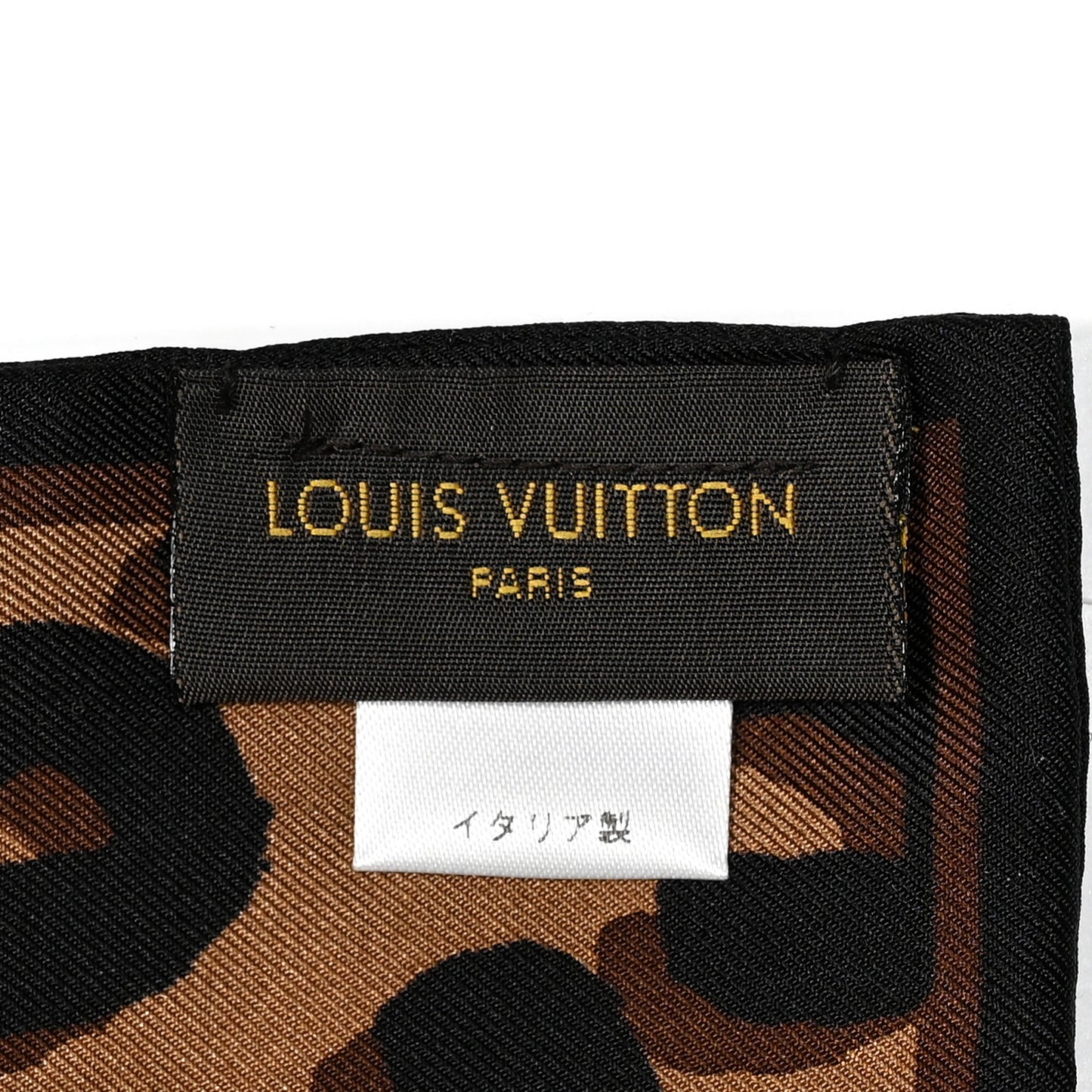 Silk Leopard Bandeau Scarf Marron