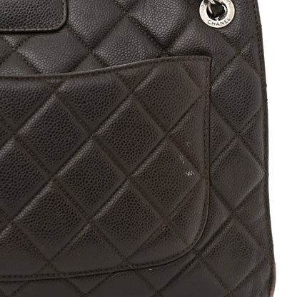 Chanel Caviar Quilted Large CC Accordion Shopping Bag Brown 15 of 15