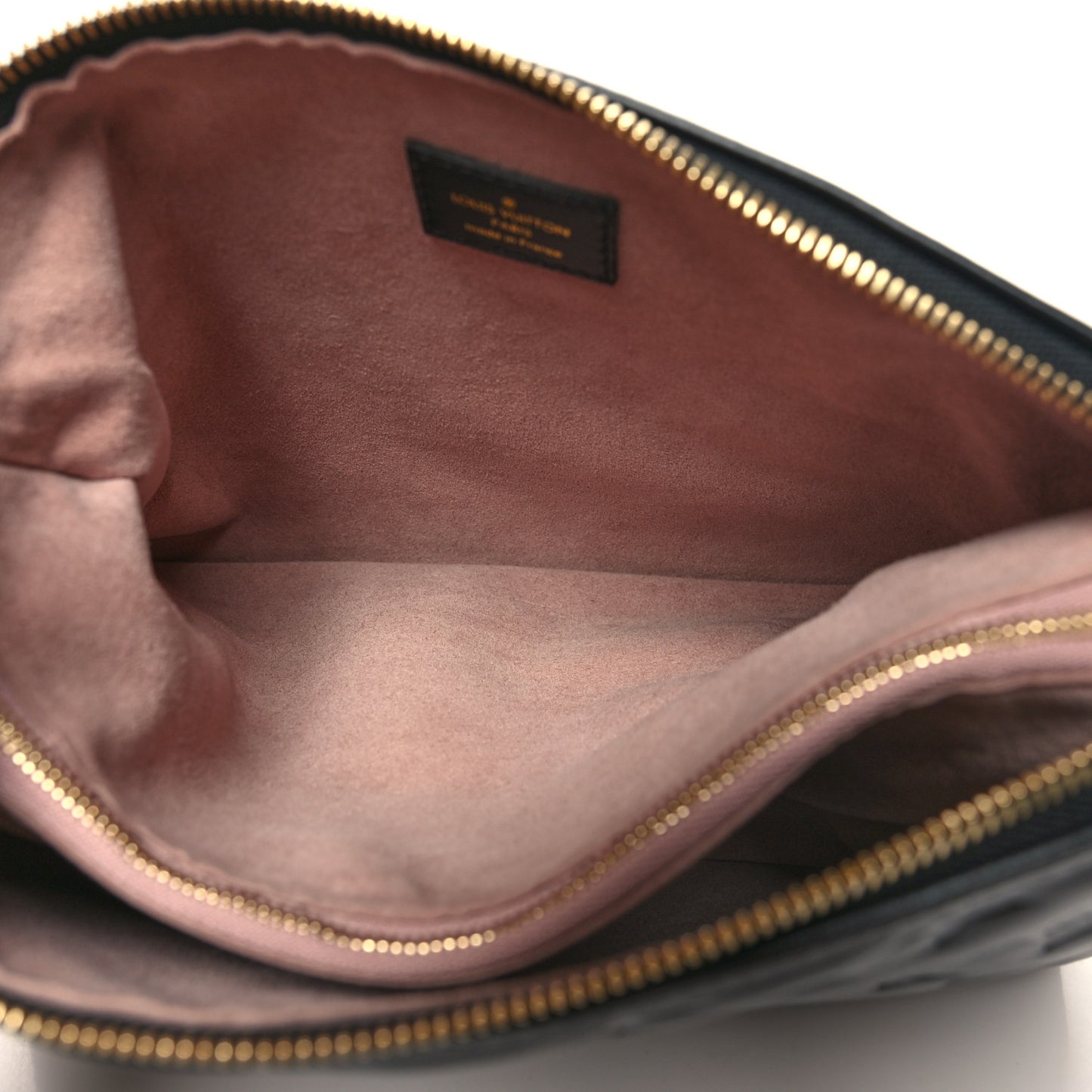 Lambskin Embossed Monogram Coussin PM Black