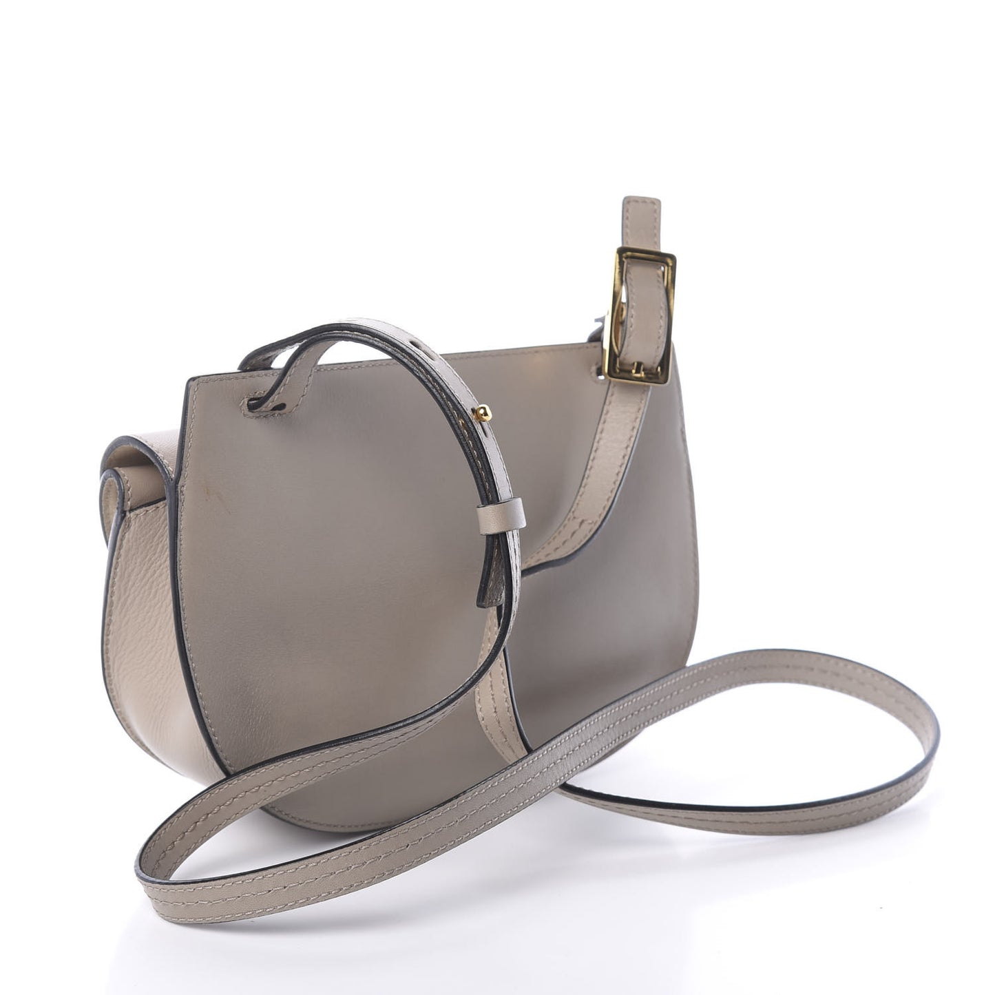 Calfskin Mini Georgia Crossbody Bag Motty Grey