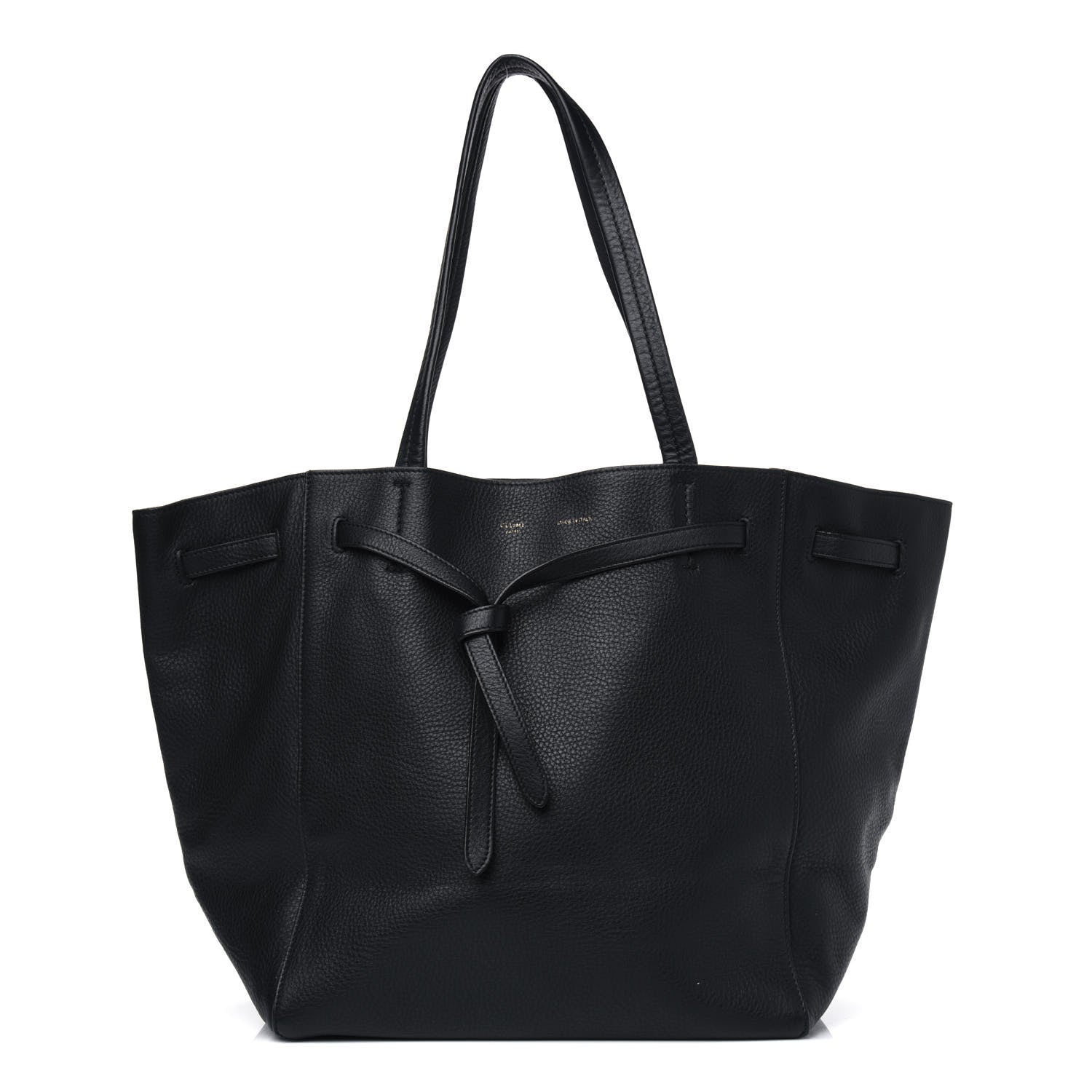 Celine Soft Grained Calfskin Medium Belt Cabas Phantom Black 1 of 6