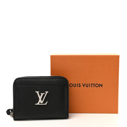 Louis Vuitton Calfskin Lockme Zippy Coin Purse Black 9 of 9