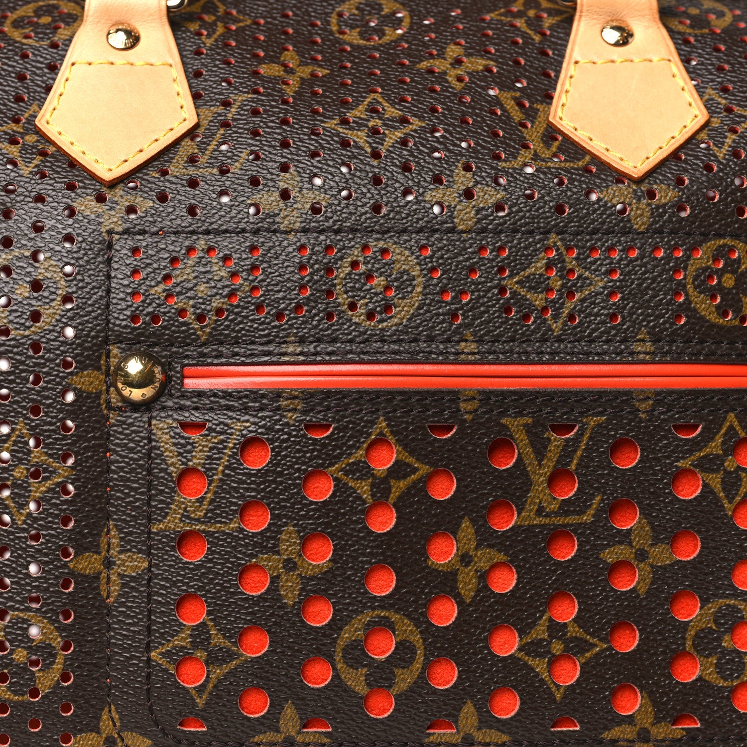 Louis Vuitton Monogram Perforated Speedy 30 Orange 7 of 9
