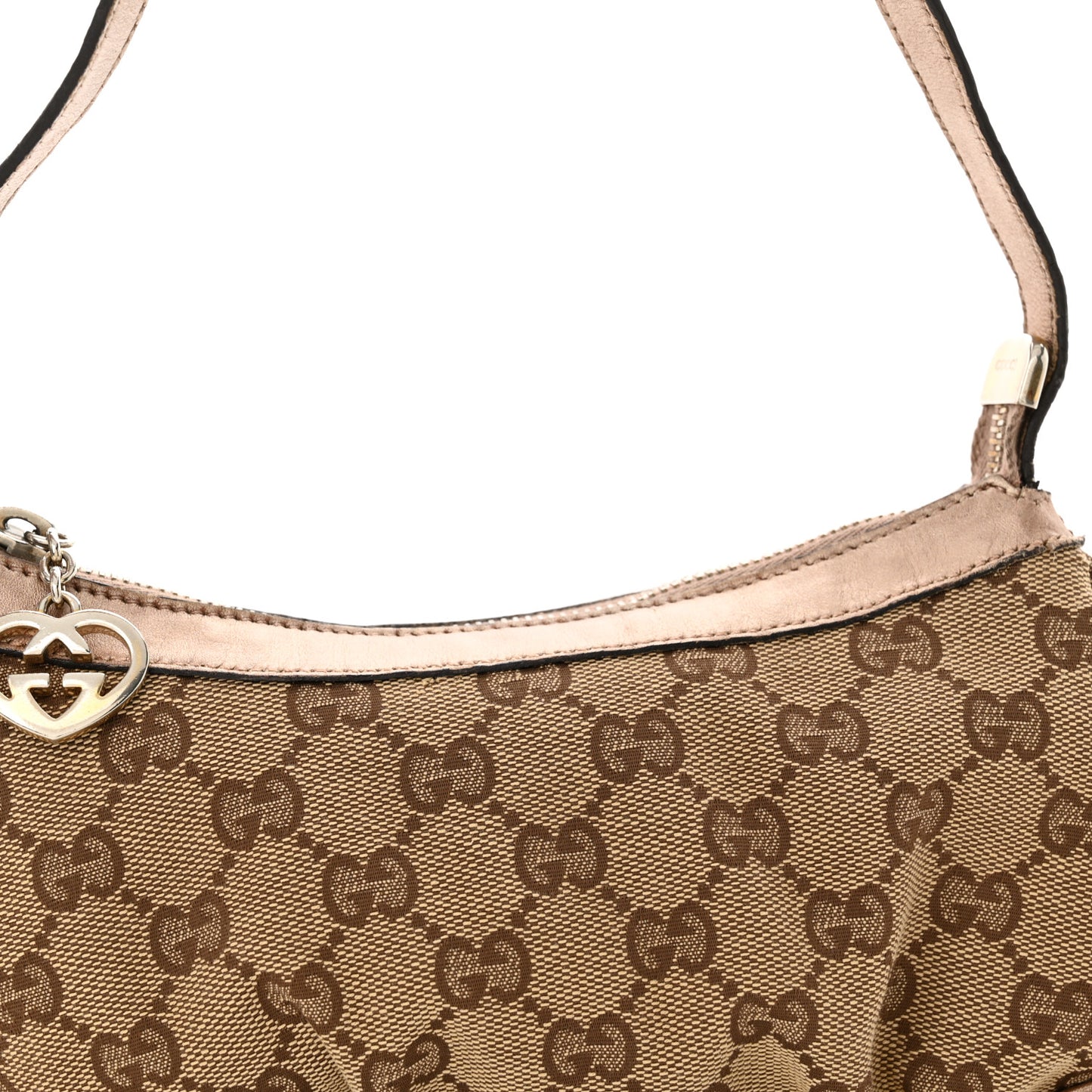 Monogram Heart GG Charm Pochette Bronze