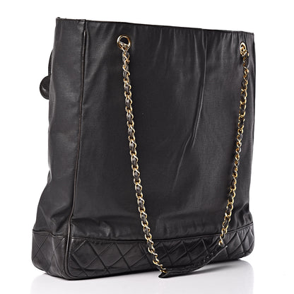 Chanel Canvas Calfskin Shopping Tote Black 3 of 18