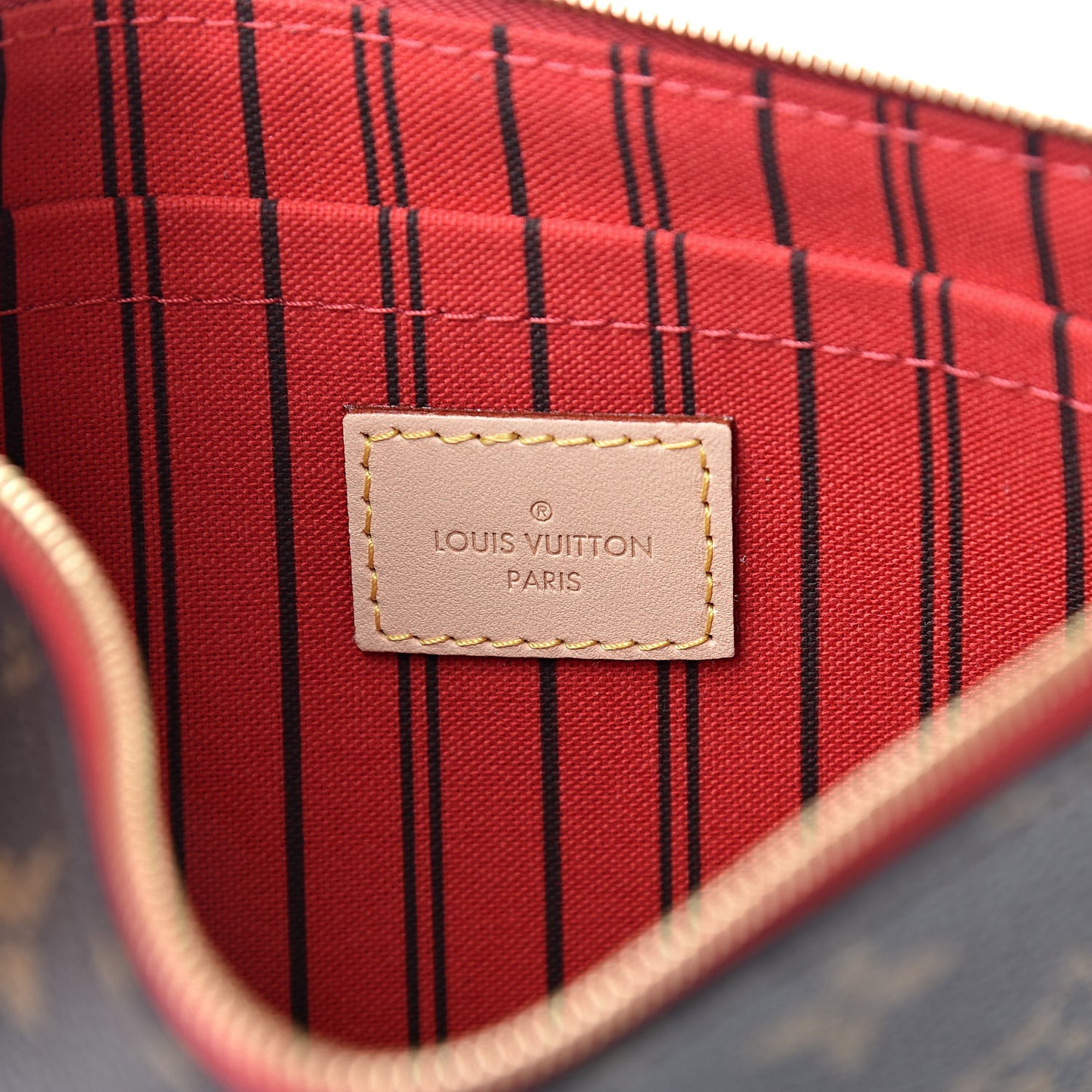 Monogram Neverfull MM GM Pochette Cherry