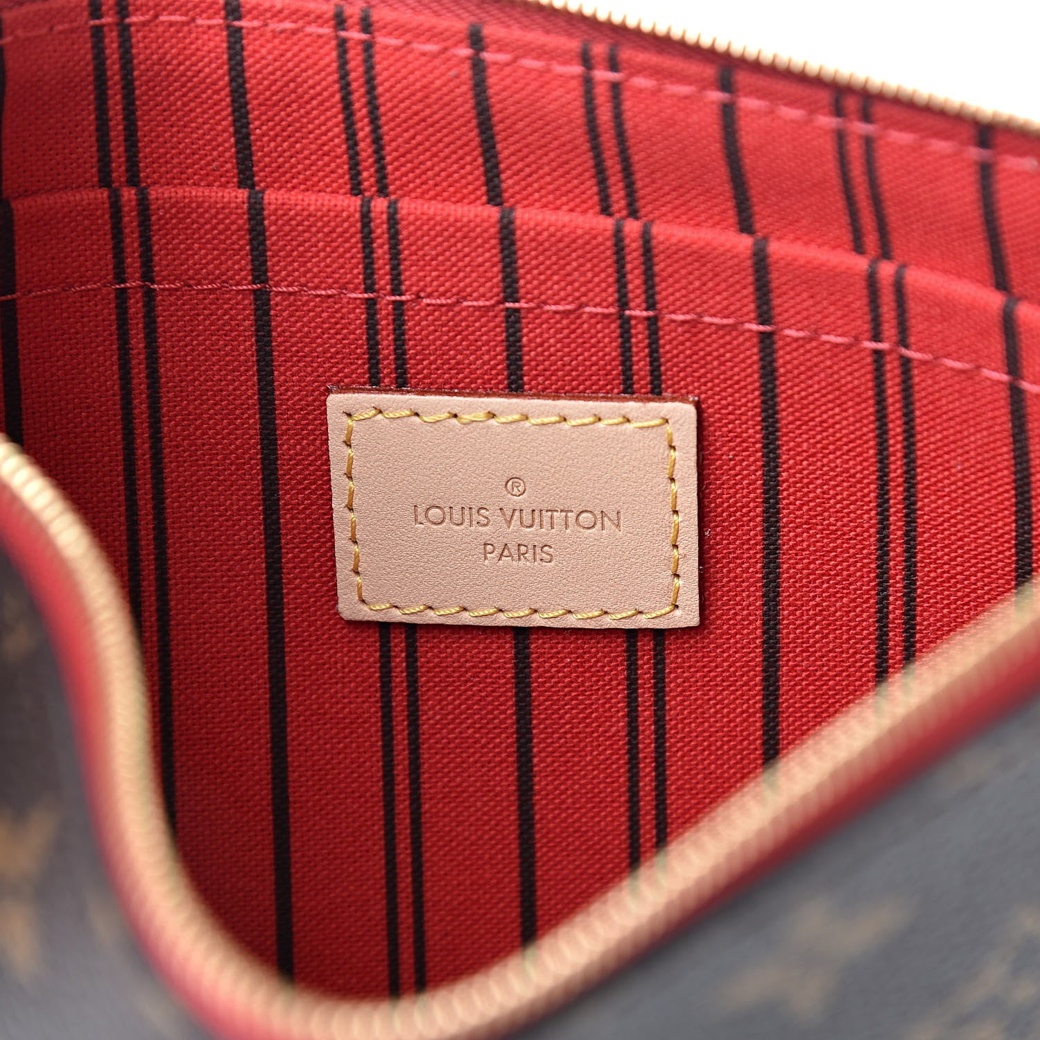 Louis Vuitton Monogram Neverfull MM GM Pochette Cherry 6 of 8