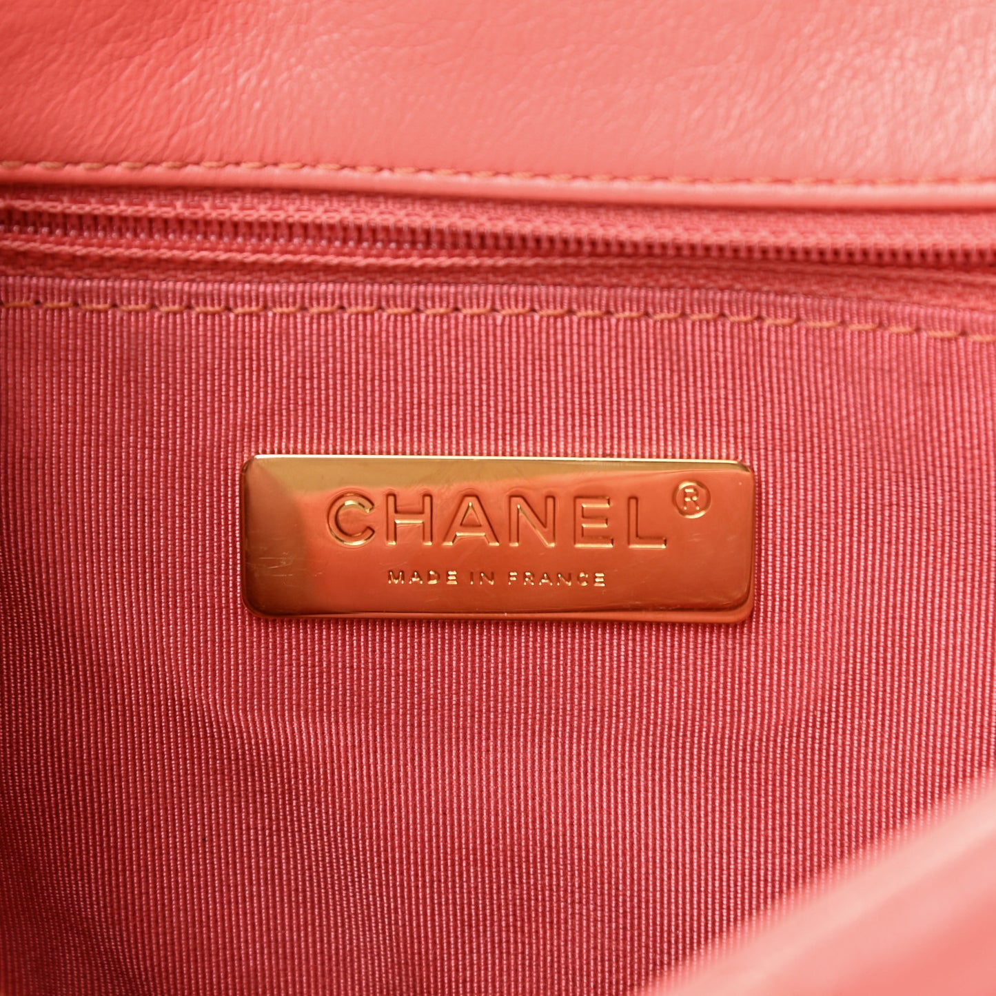 Goatskin Quilted Medium Chanel 19 Flap Pink