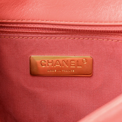Chanel Goatskin Quilted Medium Chanel 19 Flap Pink 6 of 11