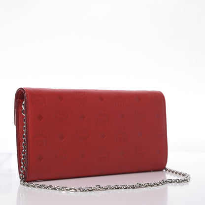 MCM Calfskin Ottomar Large Patricia Wallet On Chain Red 2 of 9