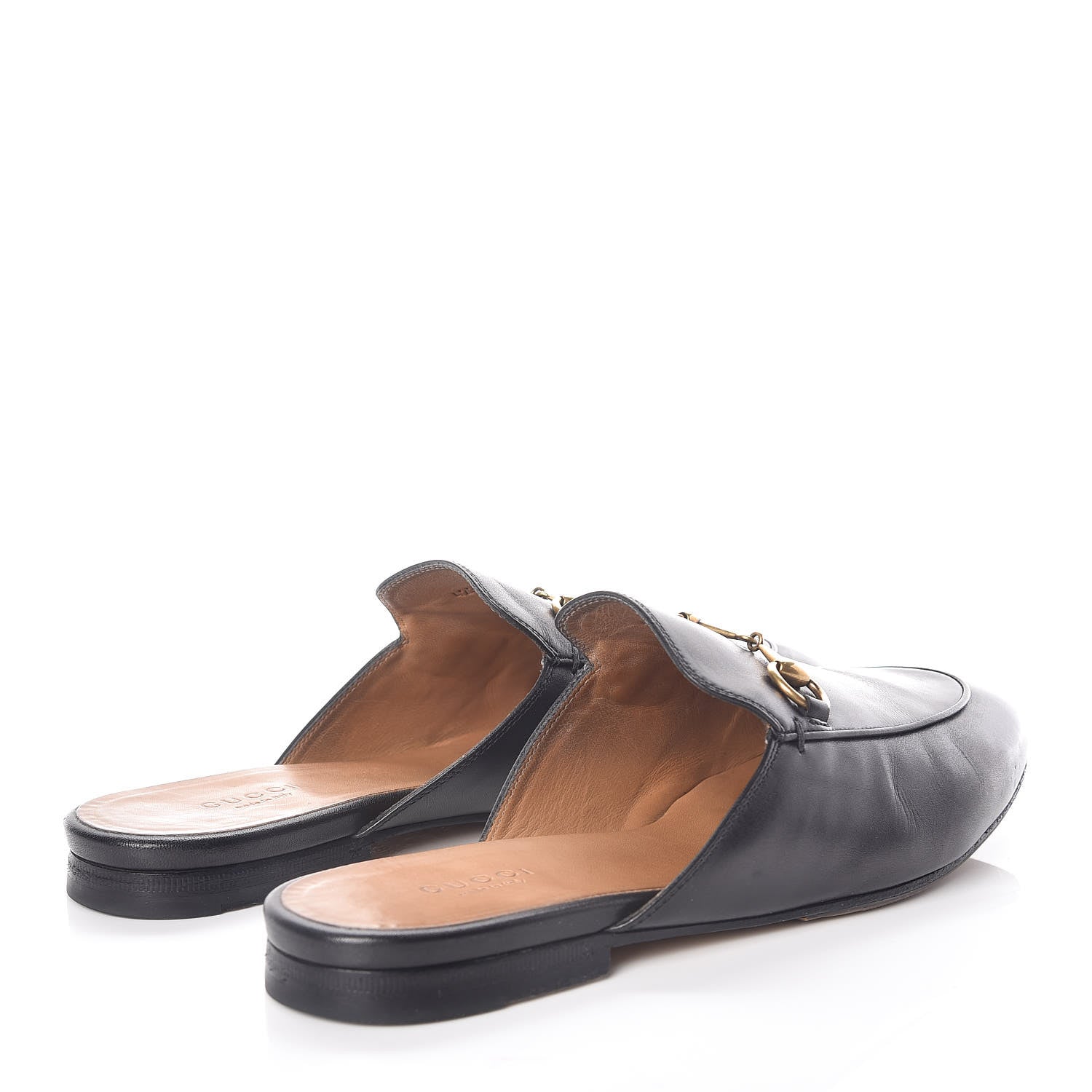 Gucci Calfskin Womens Princetown Slippers 38.5 Black 4 of 12
