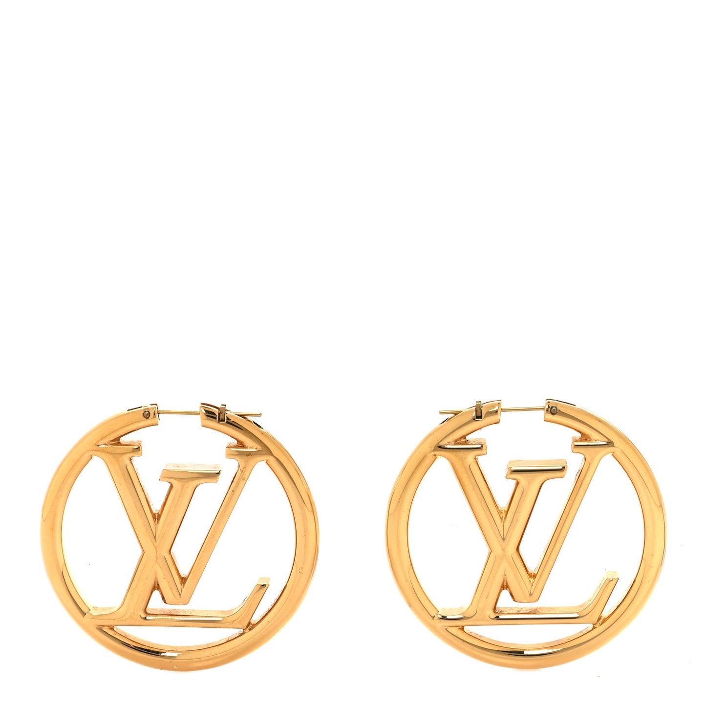 Metal Louise Hoop Earrings Gold