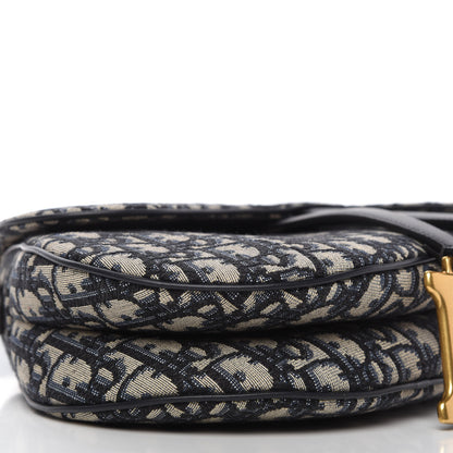 Christian Dior Oblique Saddle Bag Blue 6 of 11
