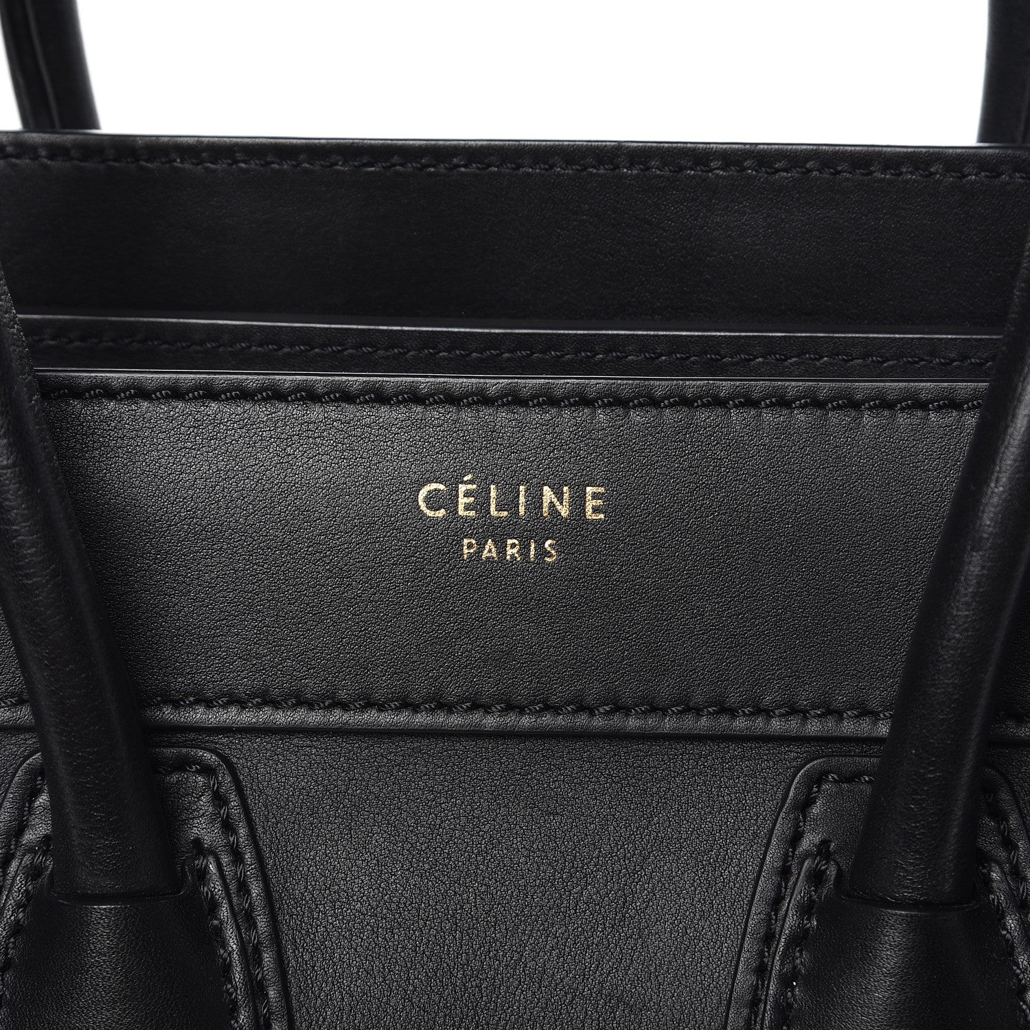 Celine Smooth Calfskin Micro Luggage Black 7 of 9