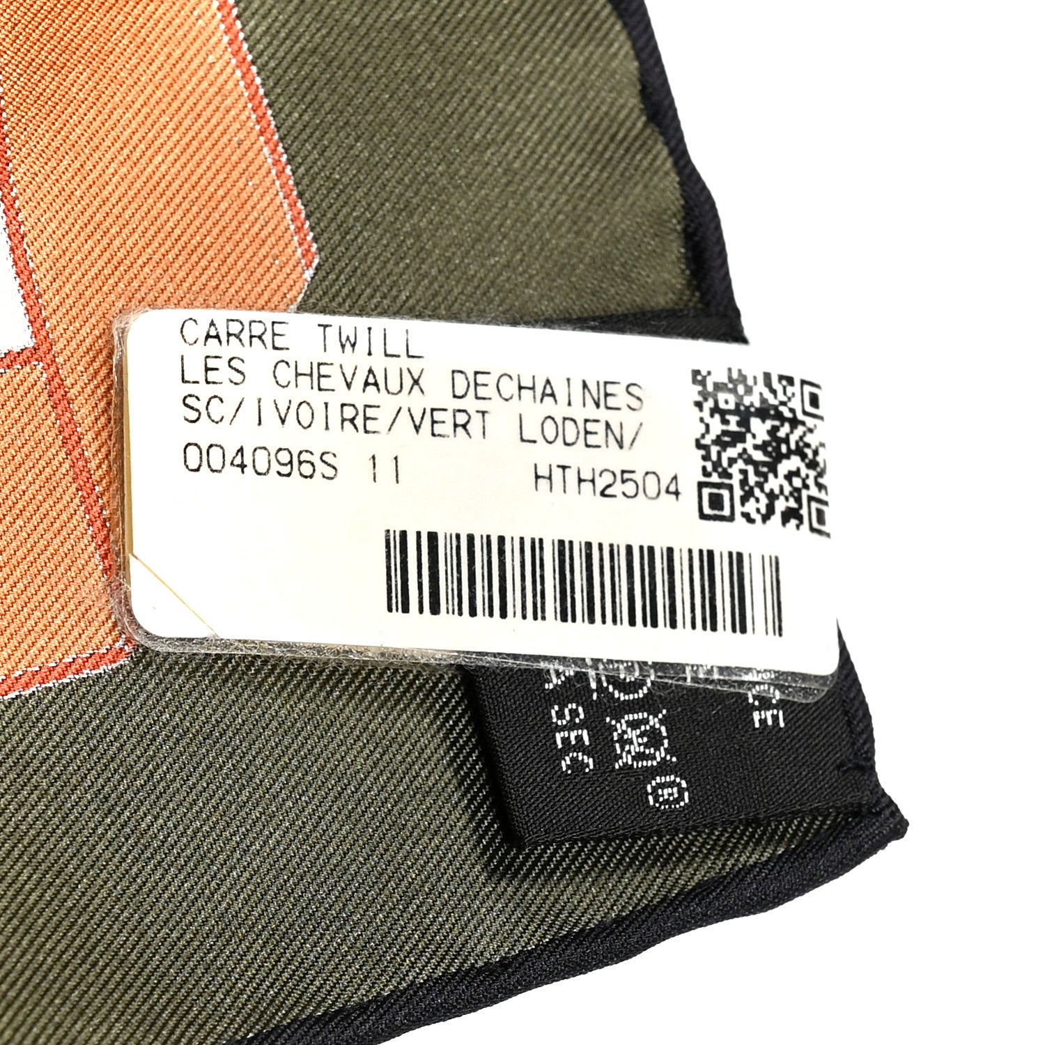 Hermes Silk Les Cheveaux Dechaines Scarf 90 Ivoire Vert Loden Vieil Or 3 of 5