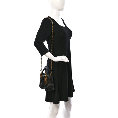 Christian Dior Lambskin Beaded Fringe Mini Lady Dior Black Multicolor 2 of 10