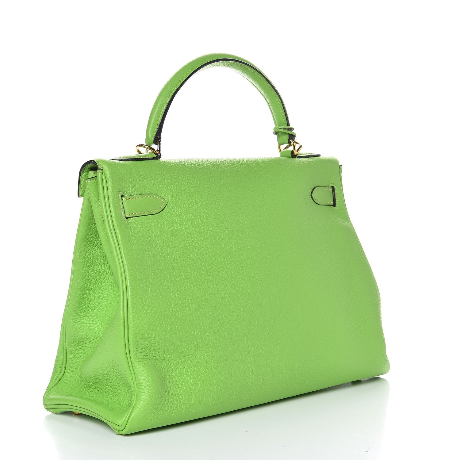 Hermes Taurillon Clemence Kelly Retourne 32 Vert Cru 3 of 41