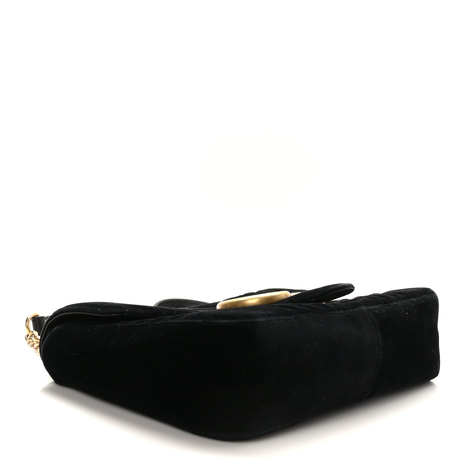 Gucci Velvet Matelasse Medium GG Marmont Shoulder Bag Black 4 of 9