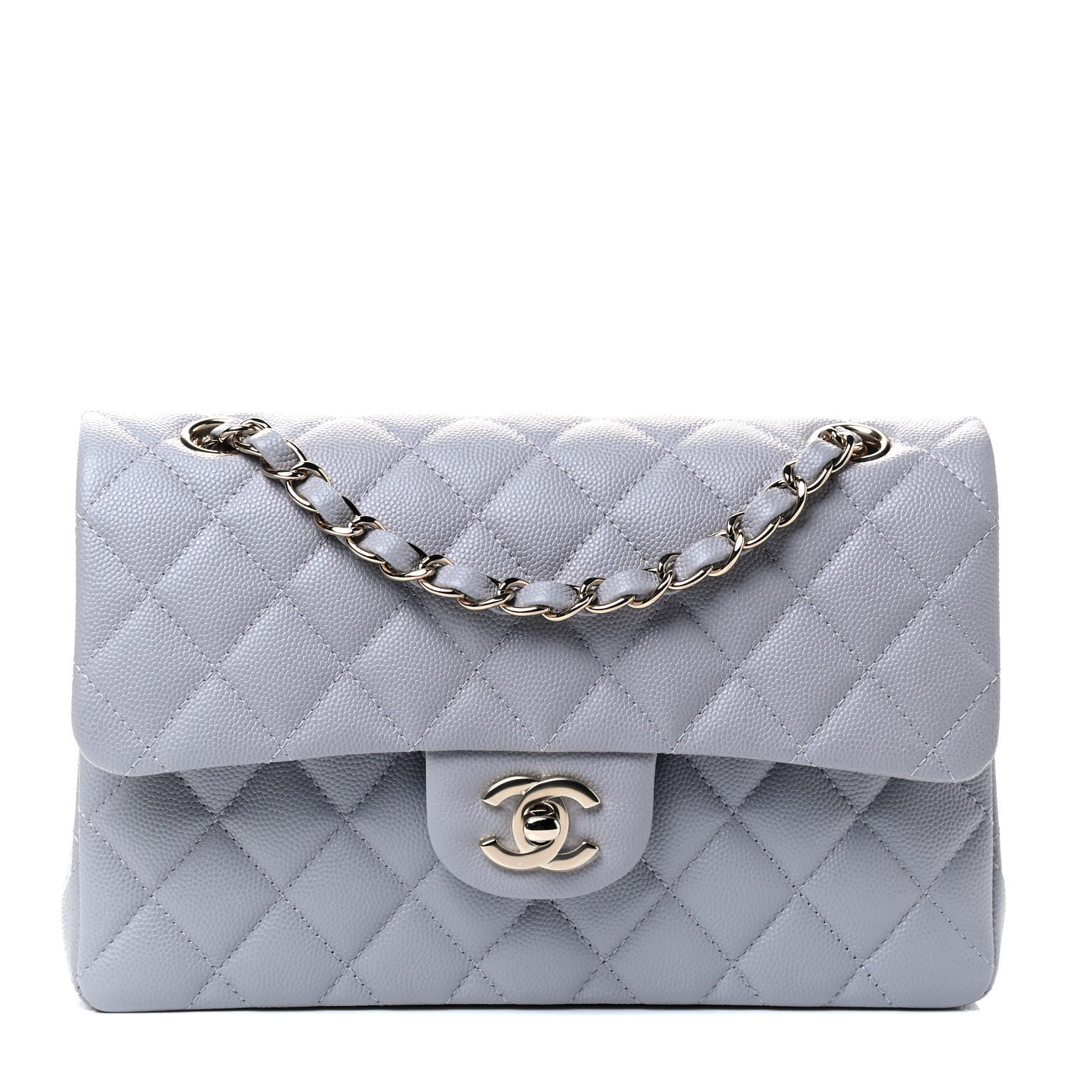 Chanel Caviar Quilted Small Double Flap Grey 1 of 4