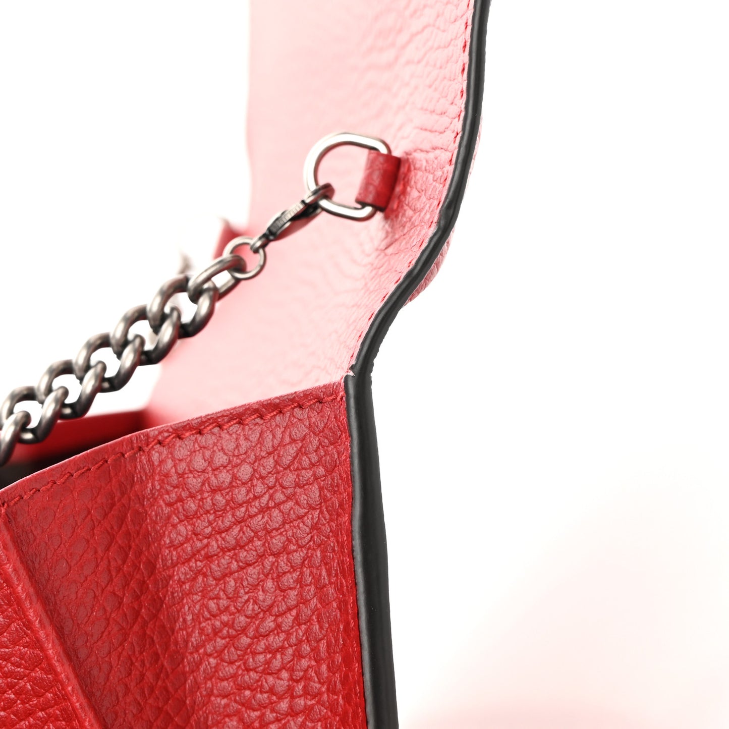 Calfskin Mini Dionysus Chain Wallet Hibiscus Red
