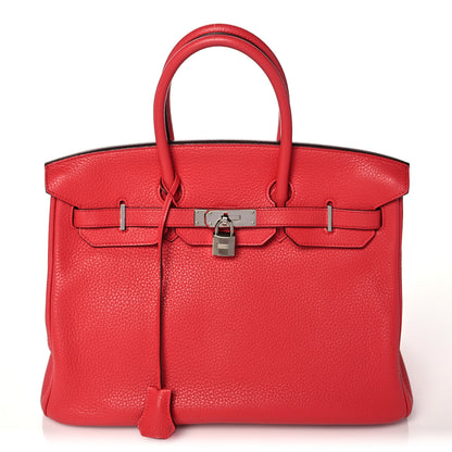 Hermes Taurillon Clemence Birkin 35 Bougainvillea 1 of 11