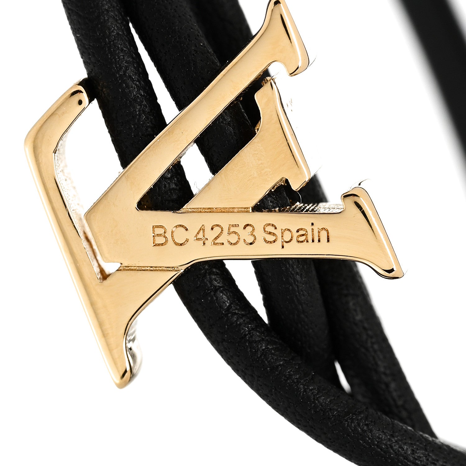 Louis Vuitton Calfskin Bloom Bracelet Black 5 of 6