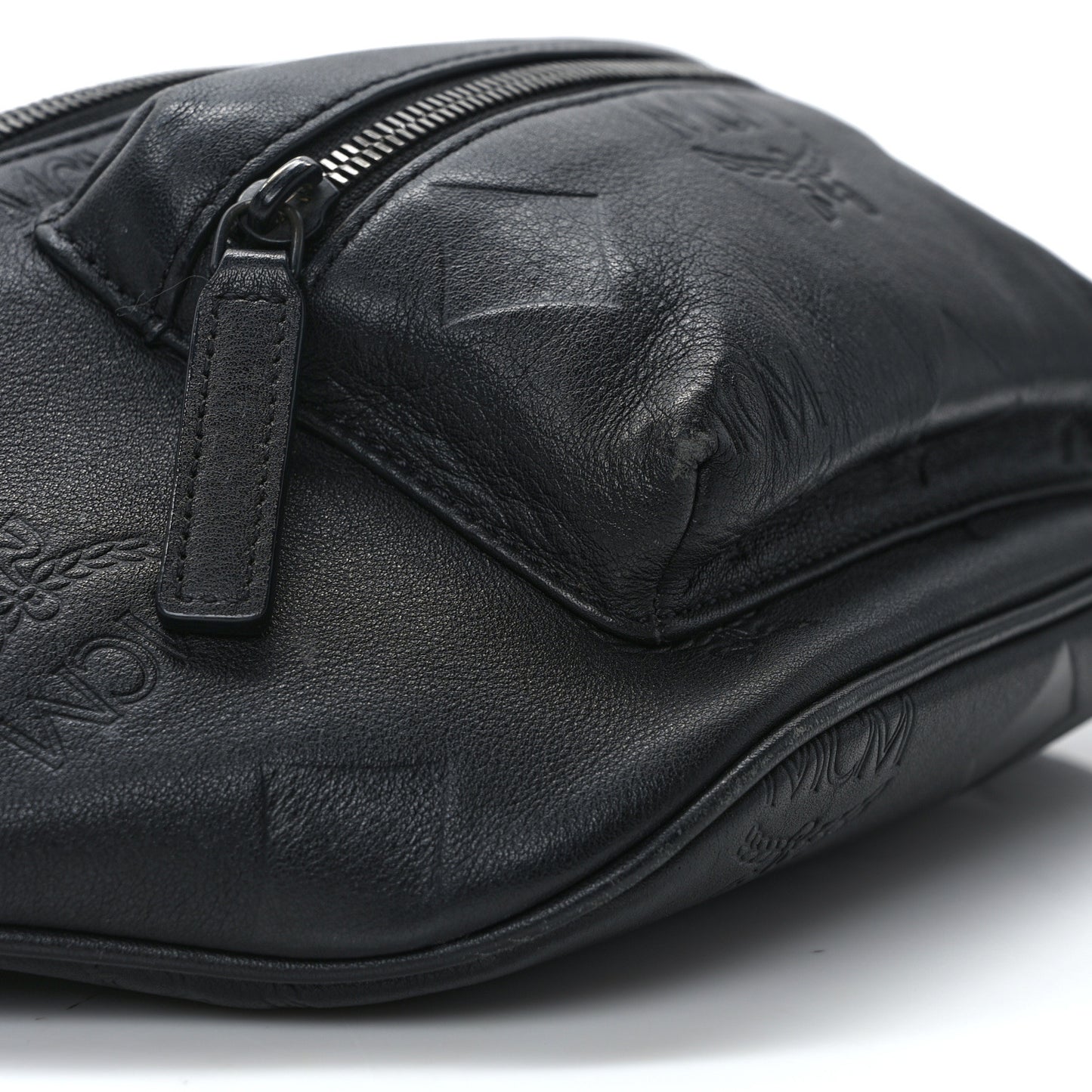 Calfskin Maxi Monogram Fursten Belt Bag Black