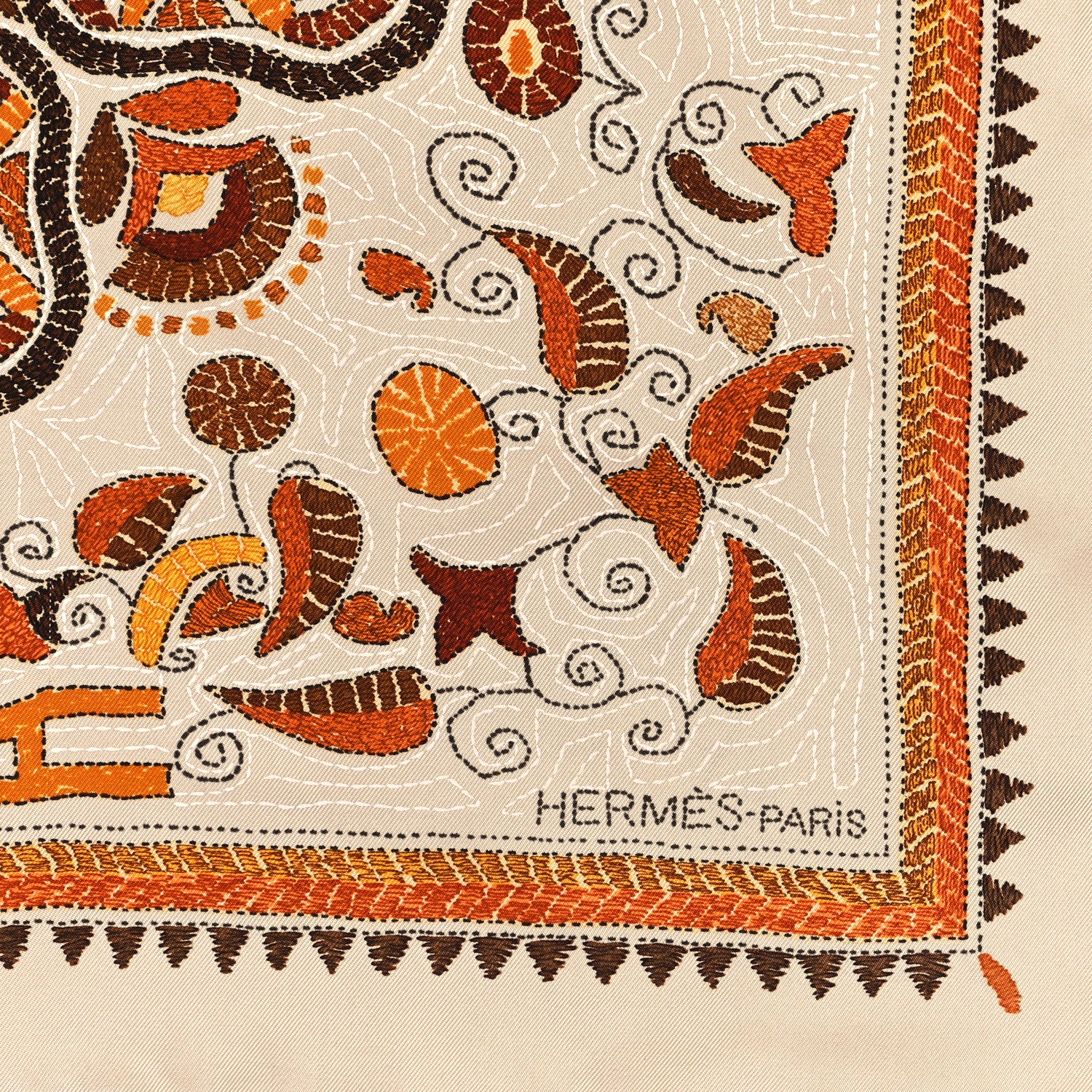Hermes Silk Carre Kantha Scarf 90 3 of 3