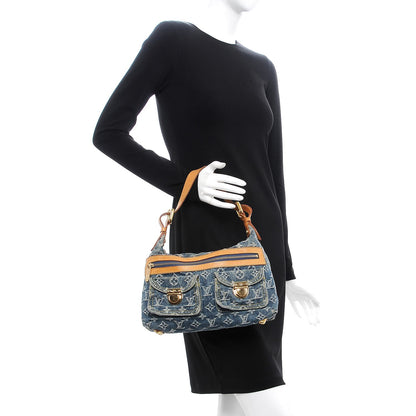 Louis Vuitton Monogram Denim Baggy PM Blue 2 of 14