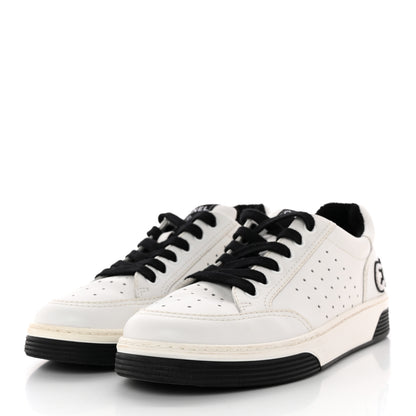 Chanel Calfskin Womens Logo Sneakers 39 Black White 3 of 11