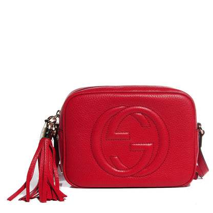 Gucci Pebbled Calfskin Small Soho Disco Bag Vibrant Red 1 of 9