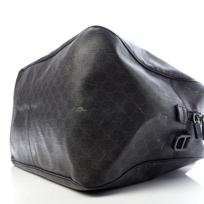 Gucci GG Supreme Monogram Large Duffle Black Grey 8 of 10