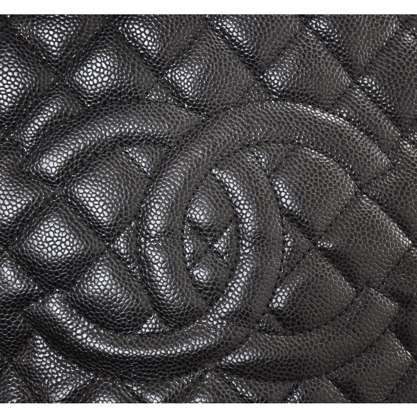 Caviar Quilted Grand Shopping Tote GST Black