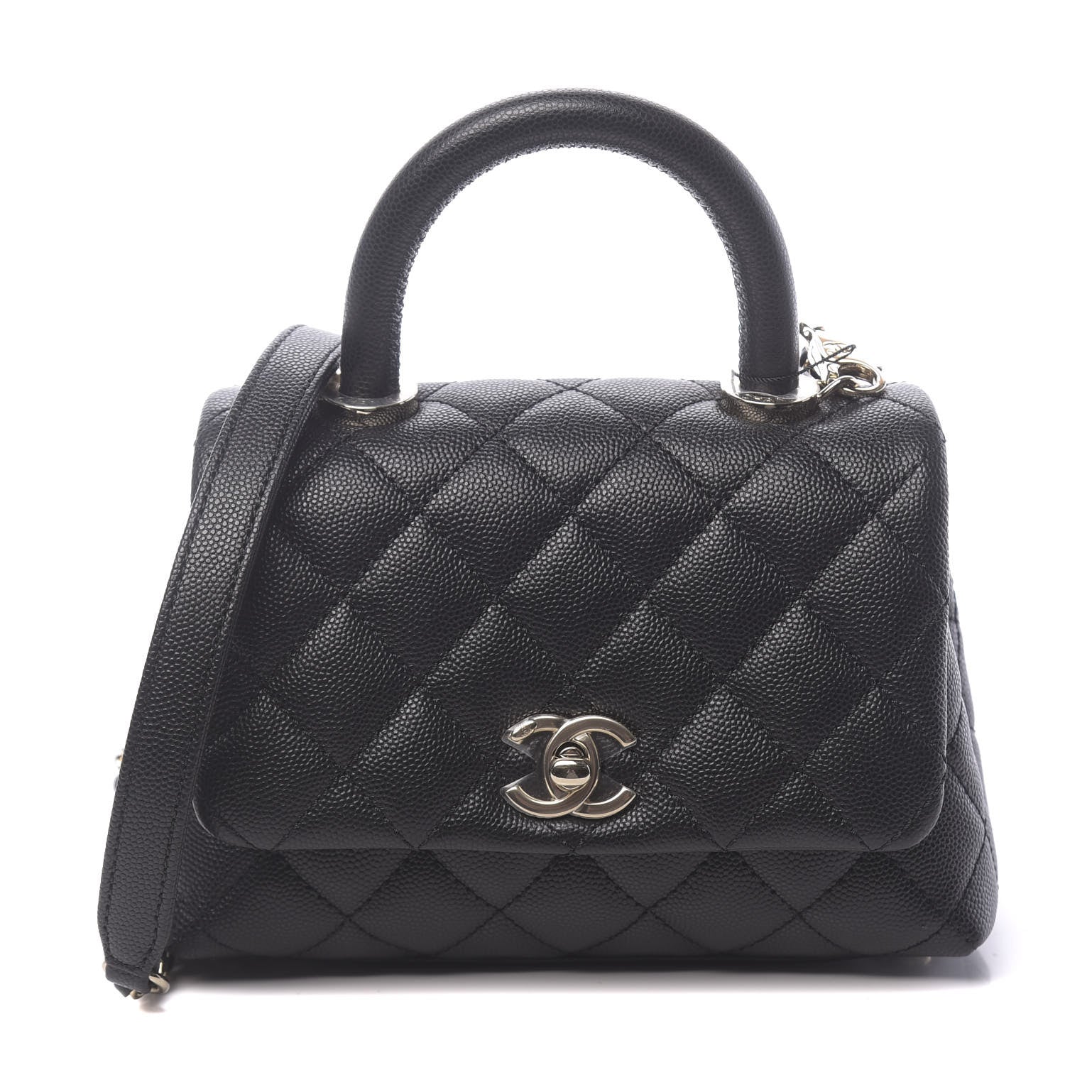 Chanel Caviar Quilted Extra Mini Coco Handle Flap Black 1 of 11