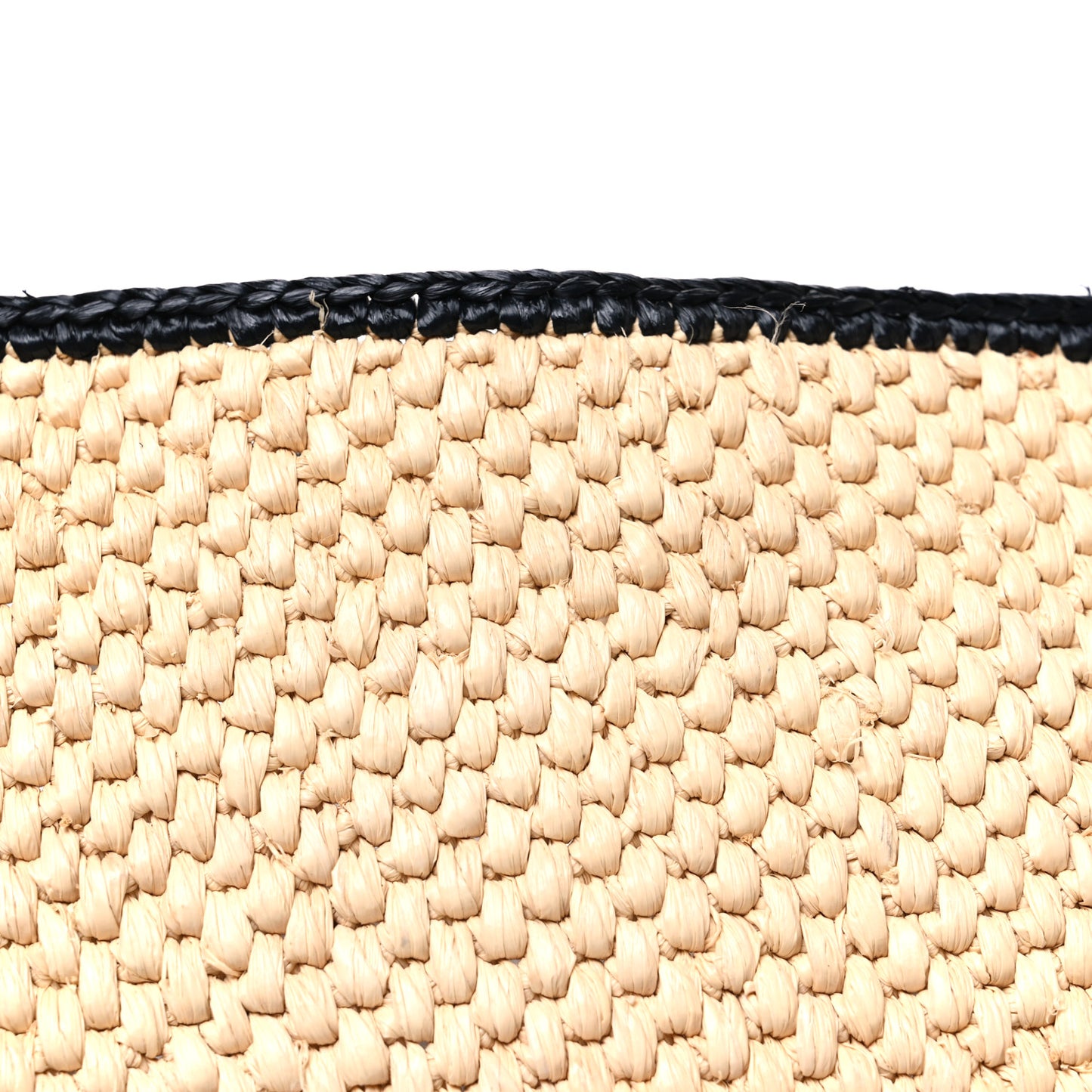Raffia Large Paula's Ibiza Logo Tote Natural Tan