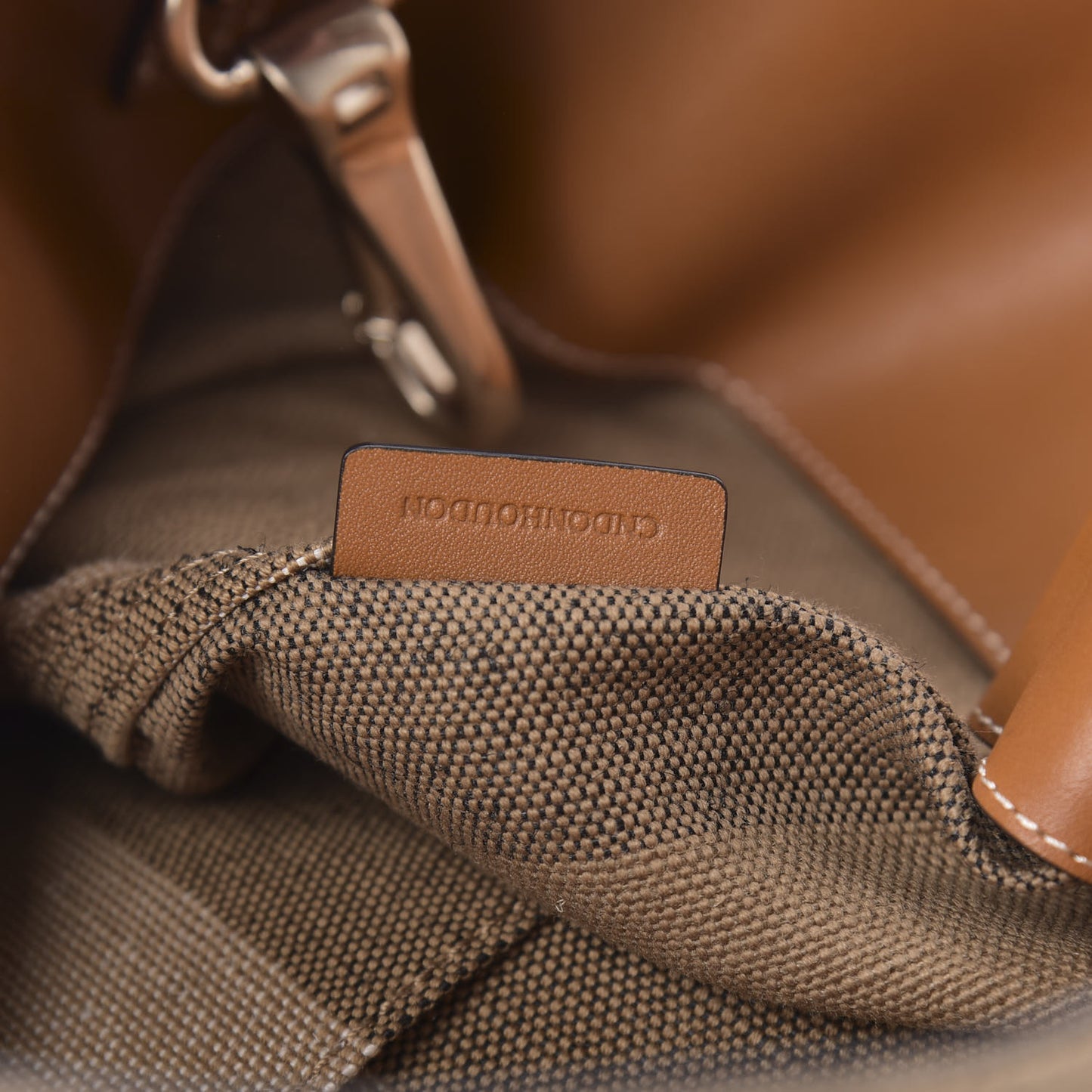 Canvas Mega Check Medium Ashby Hobo Saddle Brown