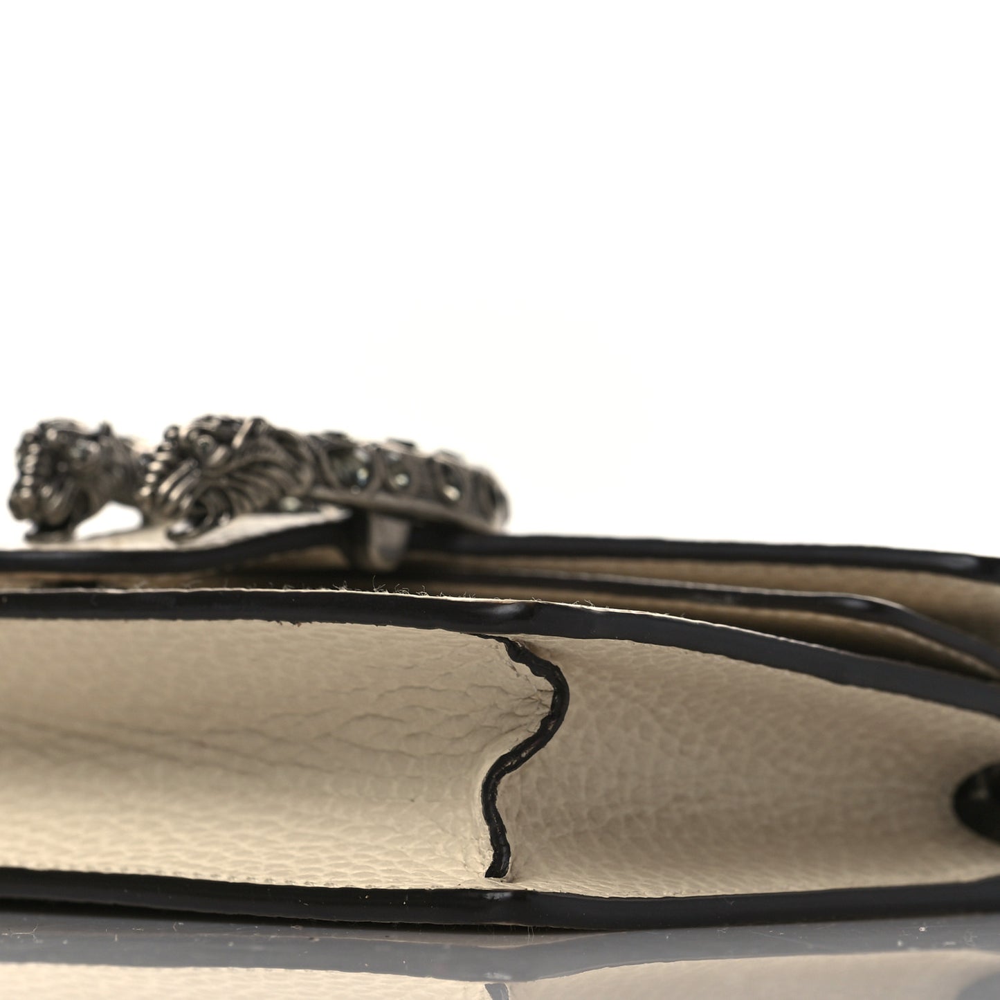 Dollar Calfskin Crystal Super Mini Dionysus Shoulder Bag Mystic White Black Diamond