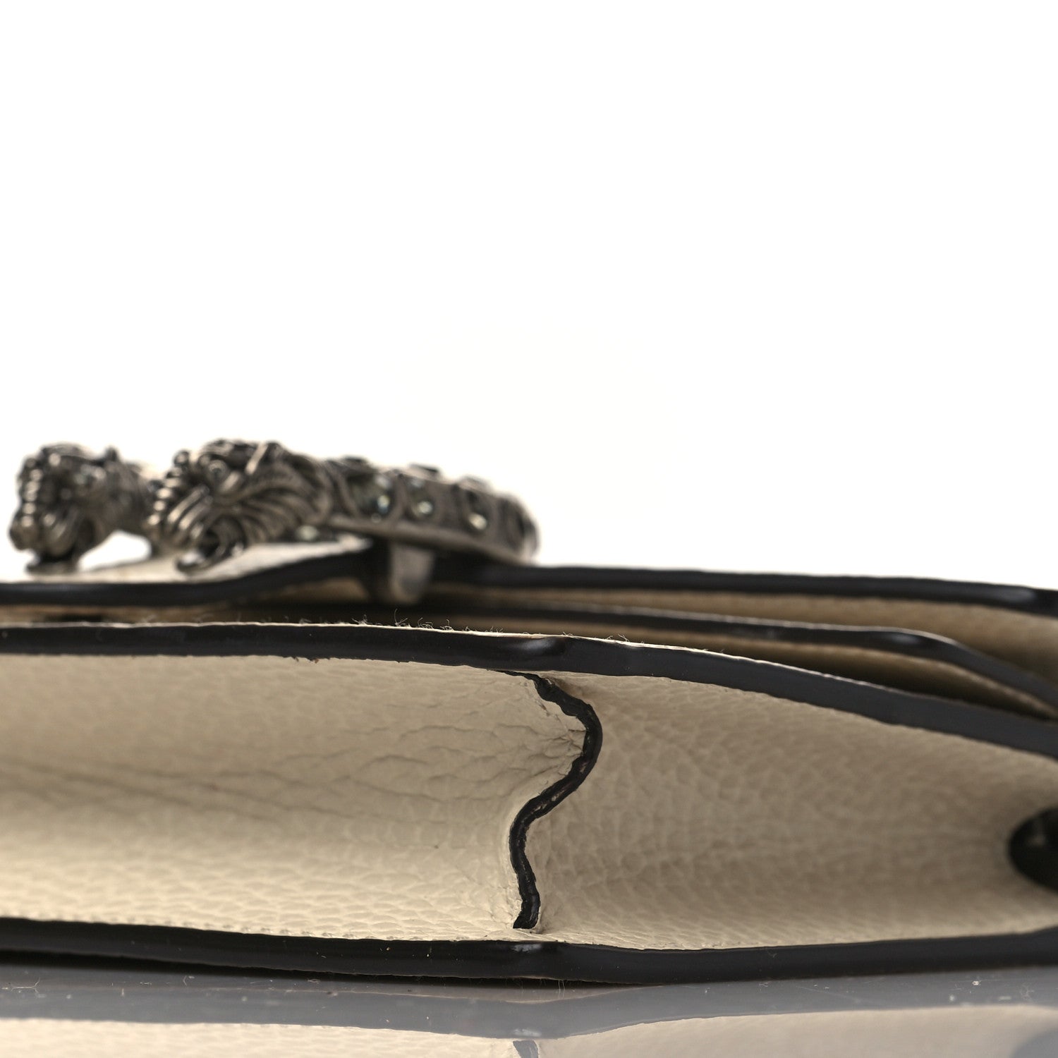 Gucci Dollar Calfskin Crystal Super Mini Dionysus Shoulder Bag Mystic White Black Diamond 8 of 10