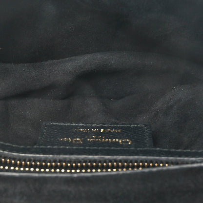 Christian Dior Grained Calfskin Saddle Bag Black 5 of 9