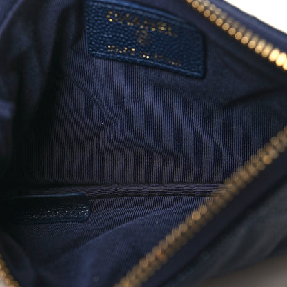 Chanel Caviar Quilted Small Cosmetic Case Navy Blue 5 of 7