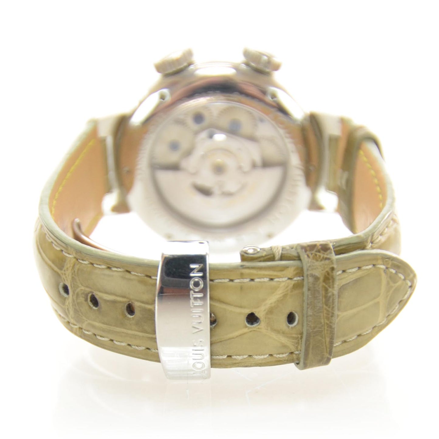 Stainless Steel Alligator 41mm Tambour Reveil GMT Automatic Watch