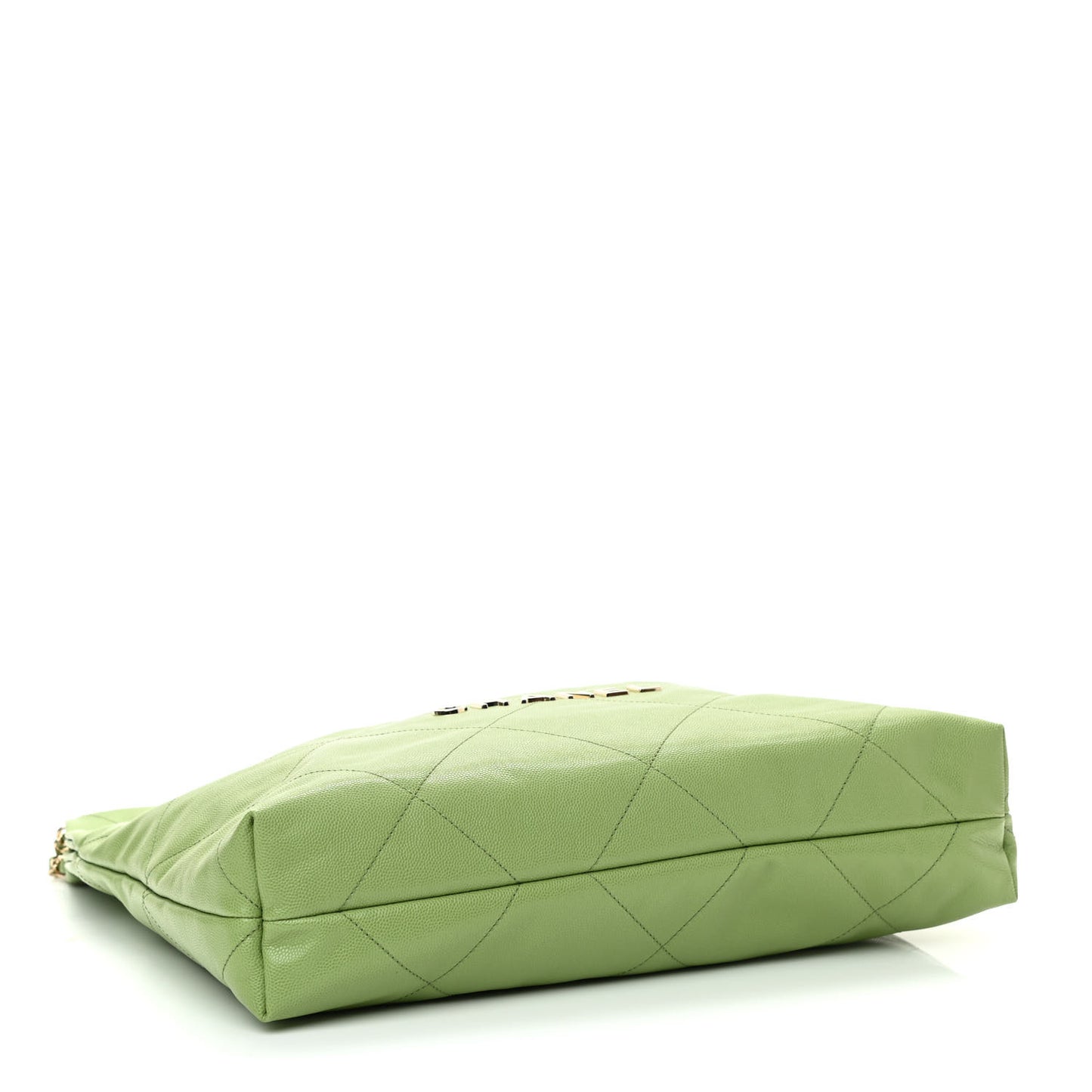 Shiny Caviar Quilted Chanel 22 Green