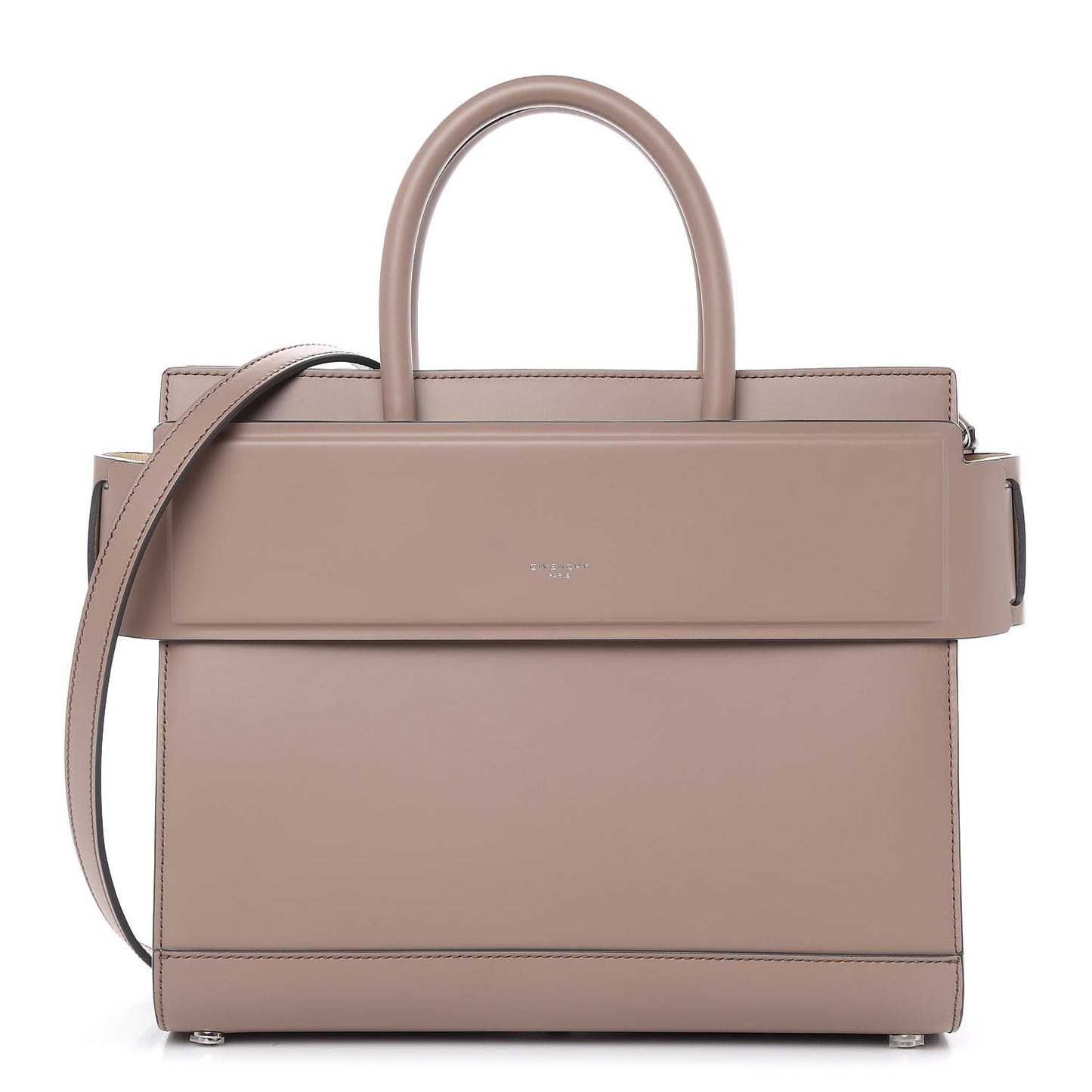 Smooth Calfskin Small Horizon Satchel Linen