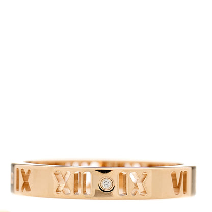 Tiffany 18K Rose Gold Diamond Atlas Pierced Ring 55 7.25 1 of 4