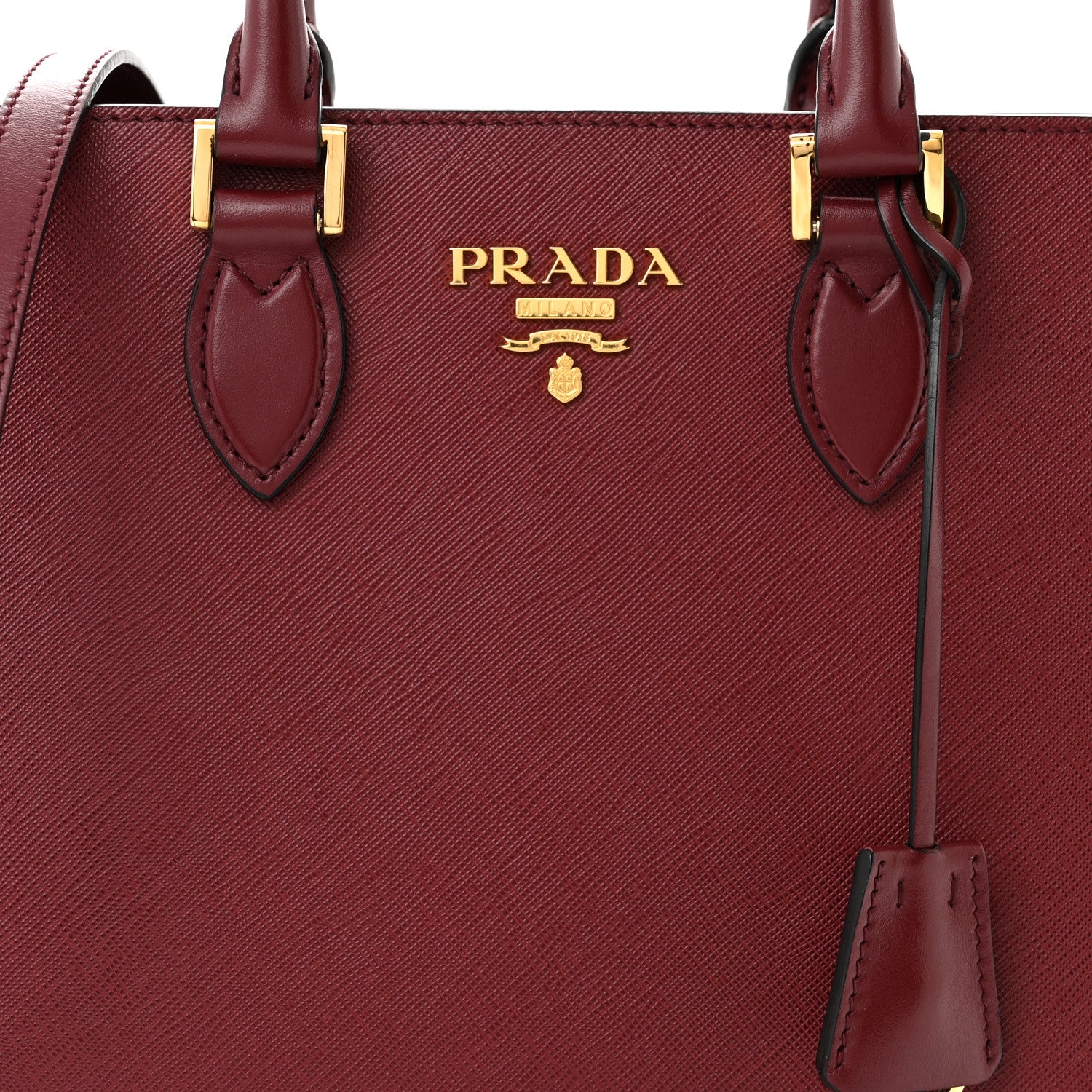 Prada Saffiano Soft Calfskin Small Zippered Tote Cerise 7 of 12