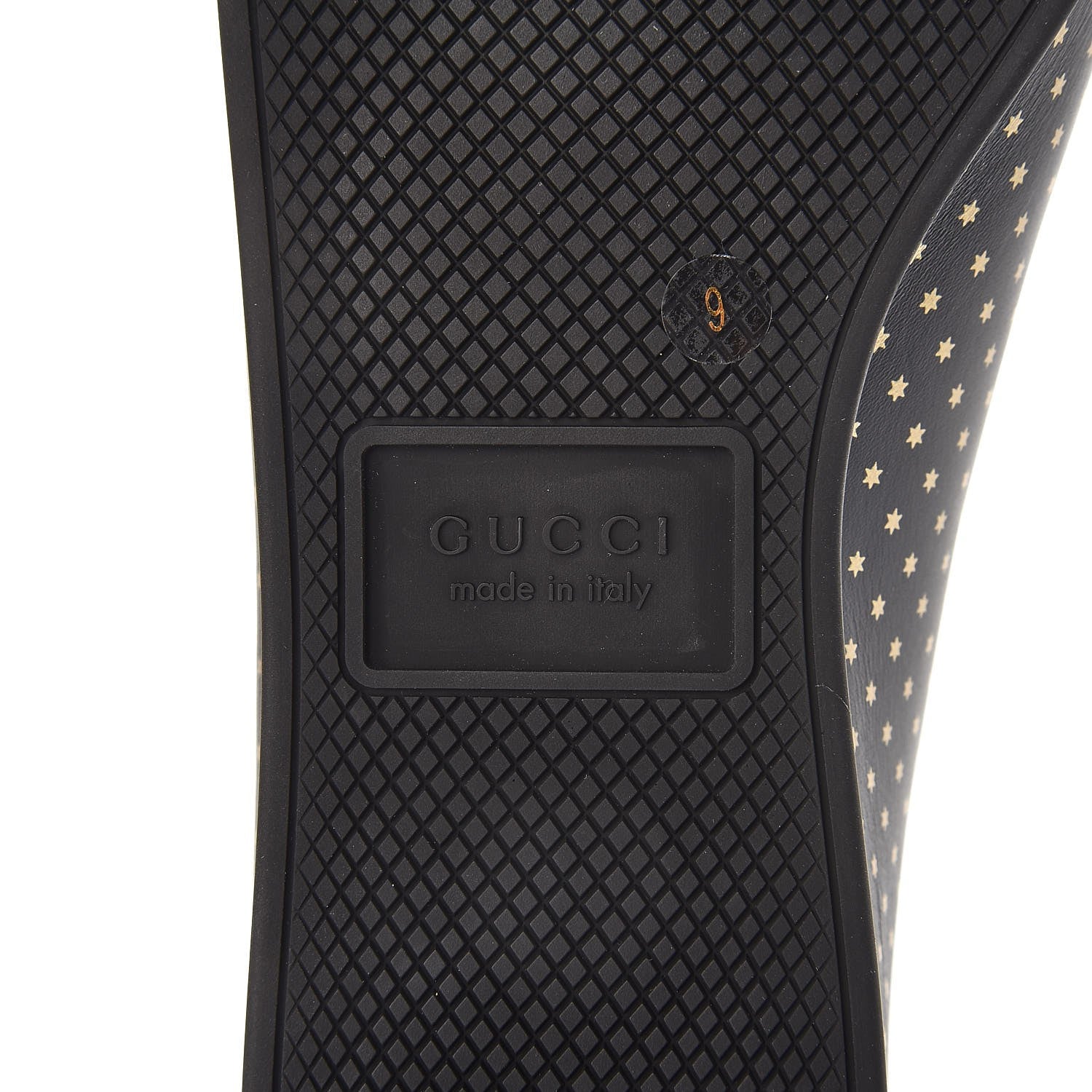 Gucci X SEGA Calfskin GUCCY Stars Mens Falacer Sneakers 9 Black 9 of 12